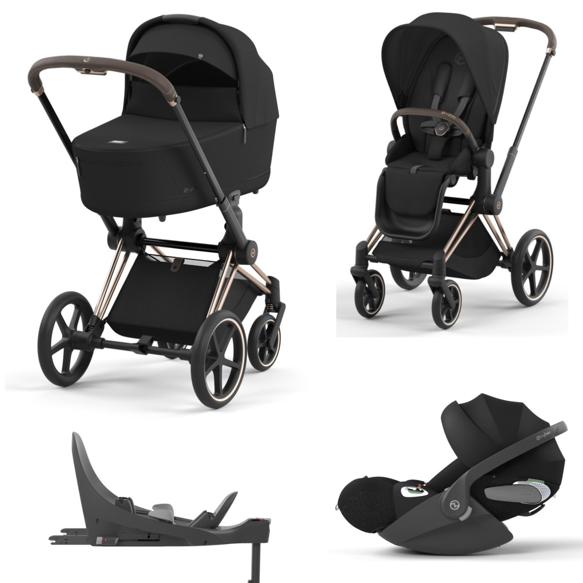 CYBEX PRIAM KINDERWAGEN-SET 4in1 inklusive Babyschale und Base T